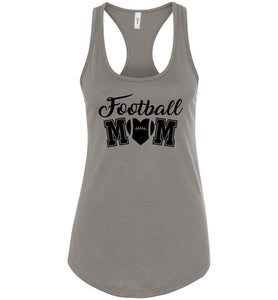 Football Mom Tank top | Football Mom Gifts racerback warm gray