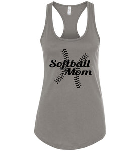Softball Mom Tank Tops warm grey