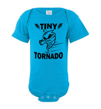 Load image into Gallery viewer, Tiny Tornado Funny Kids Shirts onesie  turquoise