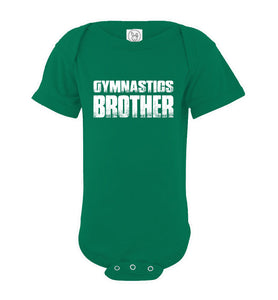 Gymnastics Brother onesie green