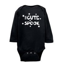 Load image into Gallery viewer, Too Cute To Spook Funny Halloween Shirts onesie ls black