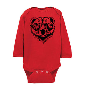 Baby Bear Infant long sleeve Onesie red