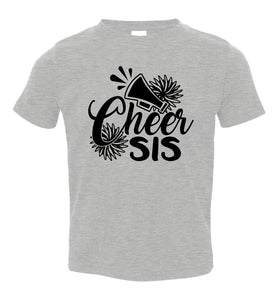Cheer Sis Cheer Sister Shirt toddler sports gray
