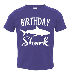 Birthday Shark Shirt toddler purple