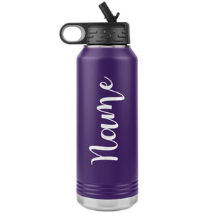 32oz Metal Custom Name Water Bottles Tumbler purple