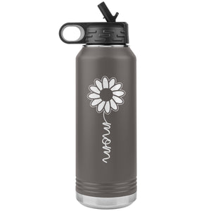Sunflower Mom Water Bottle Tumblers pewter 