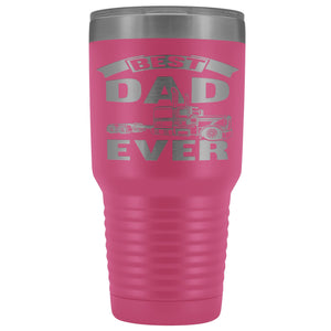 Best Dad Ever Trucker Cups 30 Ounce Vacuum Tumbler pink