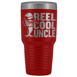 Reel Cool Uncle 30oz. Tumblers Uncle Travel Mug red