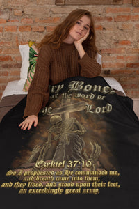 Dry Bones Hear The Word Of The Lord Christian Blanket Throws 3