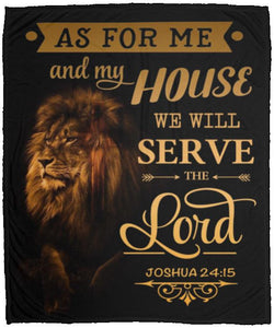 As For Me And My House We Will Serve The Lord Christian Blanket Throws medium