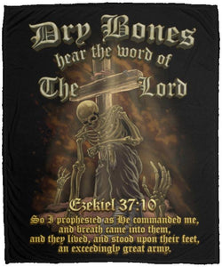 Dry Bones Hear The Word Of The Lord Christian Blanket Throws