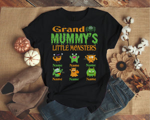Grand Mummy's Little Monsters Grandma Halloween Shirt