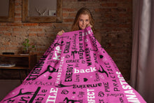 Load image into Gallery viewer, Gymnastics Blankets, Gymnasts Fleece Throw Blanket, Gymnast Gift