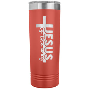 Jesus Is The Way Christian Tumblers coral