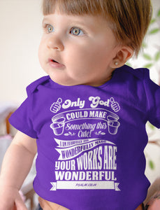 Only God Could Make Something This Cute Christian Baby Onesie mock up