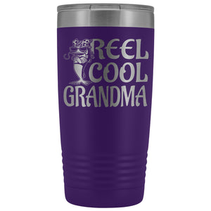 Reel Cool Grandma Fishing 20oz Tumbler purple