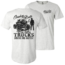 Load image into Gallery viewer, Cowboy Butts & Big Ass Trucks Cowgirl T Shirt ash