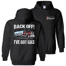 Load image into Gallery viewer, Back Off I've Got Gas Funny Trucker Hoodie