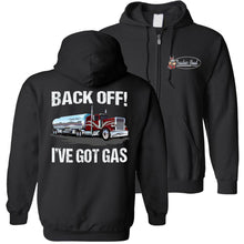 Load image into Gallery viewer, Back Off I've Got Gas Funny Trucker Hoodie