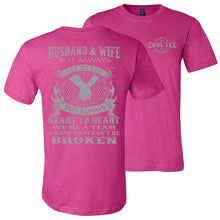 Load image into Gallery viewer, Husband & Wife Eye To Eye Heart To Heart Husband And Wife Shirts berry