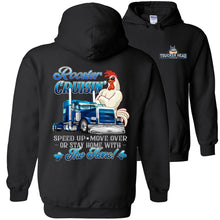 Load image into Gallery viewer, Rooster Crusin' Funny Trucker Hoodie Sweatshirt pullover black