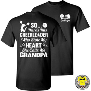 So There's This Cheerleader Who Stole My Heart She Calls Me Grandpa Cheer Grandpa Shirts black