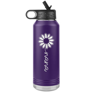 Sunflower Nana Water Bottle Tumblers purple