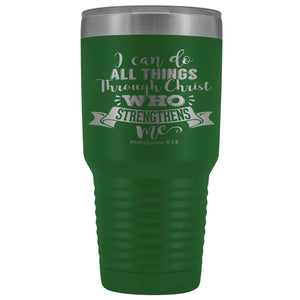 I Can Do All Thing Through Christ Christian Tumblers green