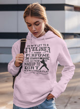 Load image into Gallery viewer, Don't Let The Eyeliner And Makeup Confuse You Funny Softball Hoodie