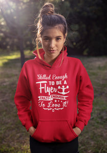 Crazy Enough To Love It! Cheer Flyer Cheer Hoodies mock up