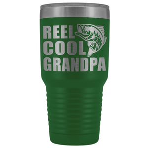 Reel Cool Grandpa 30oz. Tumblers Grandpa Fishing Travel Mug green