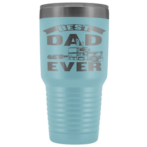 Best Dad Ever Trucker Cups 30 Ounce Vacuum Tumbler light blue