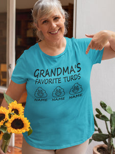 Grandma's Favorite Turds Funny Grandma T-Shirt