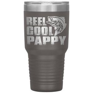 Reel Cool Pappy Fishing Pappy 30oz Tumbler pewiter