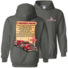 Load image into Gallery viewer, Trucker's Prayer Christian Trucker Hoodie dk heather