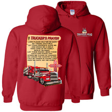 Load image into Gallery viewer, Trucker's Prayer Christian Trucker Hoodie red