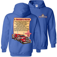 Load image into Gallery viewer, Trucker's Prayer Christian Trucker Hoodie royal
