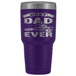 Best Dad Ever Trucker Cups 30 Ounce Vacuum Tumbler purple