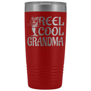 Reel Cool Grandma Fishing 20oz Tumbler red