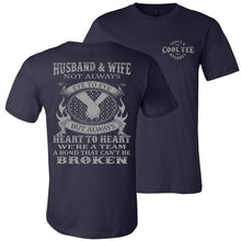 Load image into Gallery viewer, Husband & Wife Eye To Eye Heart To Heart Husband And Wife Shirts navy