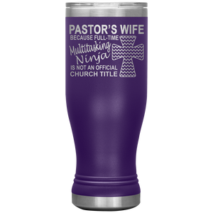 Pastor's Wife Multitasking Ninja Funny Pastor's Wife Tumbler purple