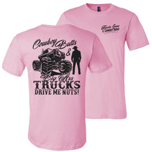 Load image into Gallery viewer, Cowboy Butts & Big Ass Trucks Cowgirl T Shirt pink