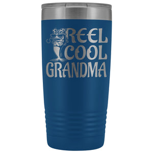 Reel Cool Grandma Fishing 20oz Tumbler blue