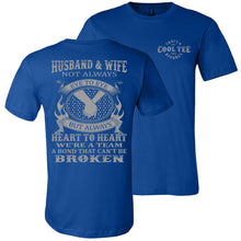 Load image into Gallery viewer, Husband & Wife Eye To Eye Heart To Heart Husband And Wife Shirts royal