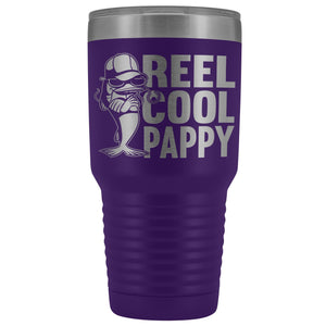 Reel Cool Pappy Fishing Pappy Tumbler purple