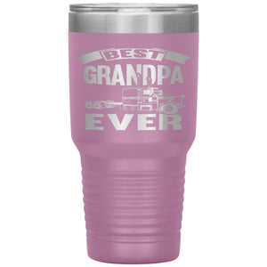 Best Grandpa Ever Trucker Cups 30 Ounce Vacuum Tumbler light purple