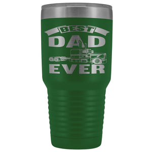 Best Dad Ever Trucker Cups 30 Ounce Vacuum Tumbler green