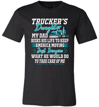 Load image into Gallery viewer, Trucker Daughter tshirt, Just Image What He Would Do For Me Black