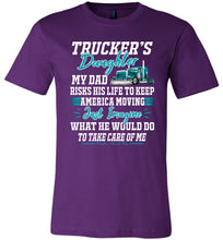Load image into Gallery viewer, Trucker Daughter tshirt, Just Image What He Would Do For Me Purple