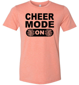 Cheer Mode On Cheerleader Shirt heather sunset